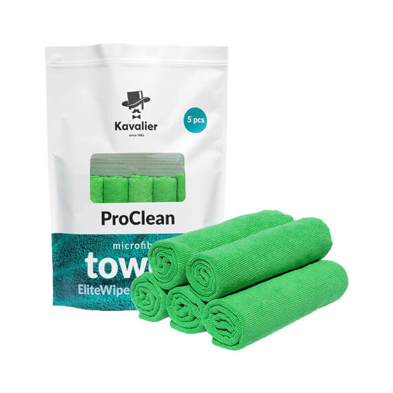 Kavalier ProClean Microfiber Towel Ceramic Smooth 5 sztuk - mikrofibra 41x41cm 320gsm