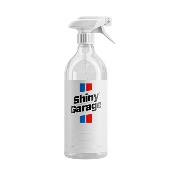 Shiny Garage pusta butelka z białą etykietą 1L