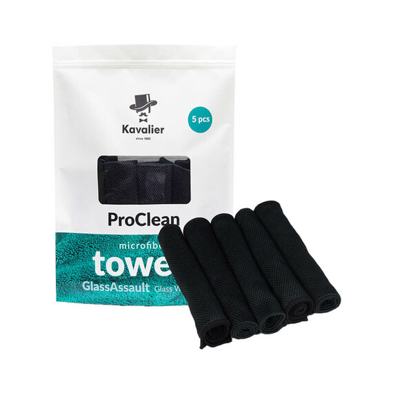 Kavalier ProClean Microfiber Towel Glass Whisperer 41x41cm 5pack - ręcznik z mikrofibry do szyb