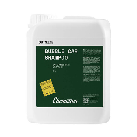 Chemotion Bubble Car Shampoo 5L - szampon do mycia o neutralnym pH
