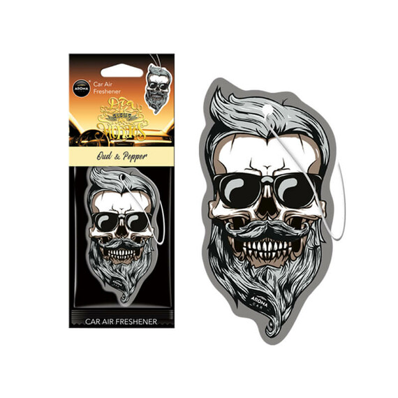 AROMA Muertos Oud & Pepper Skull - zawieszka zapachowa