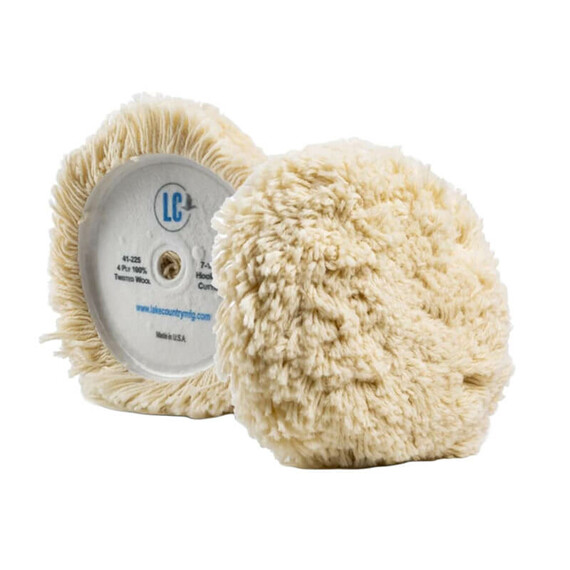 Lake Country Twisted Wool Cutting Pad 190mm - podwójnie skręcane futro polerskie
