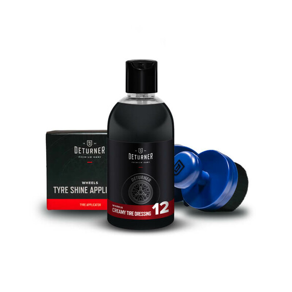 Deturner Creamy Tire Dressing 250ml + Tire Shine Applicator - dressing do opon z aplikatorem