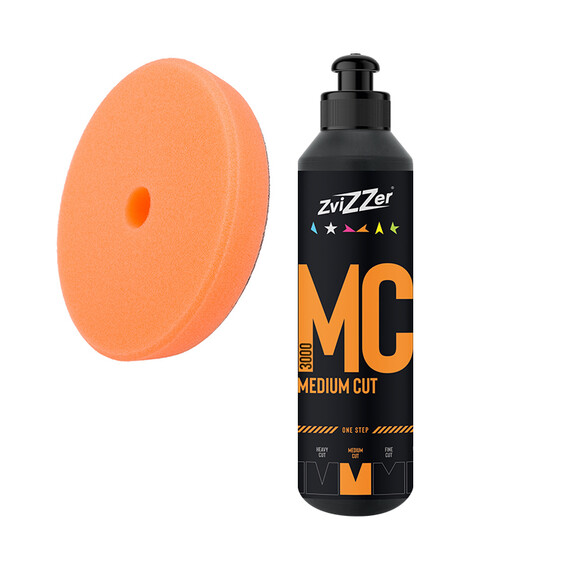 Zvizzer MC3000 250ml   trapez orange 140mm - zestaw do polerowania