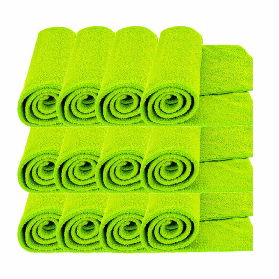 MR RAG 40x40cm GECKO GREEN Edgeless 380gsm mikrofibra bezszwowa zielona 12-pack