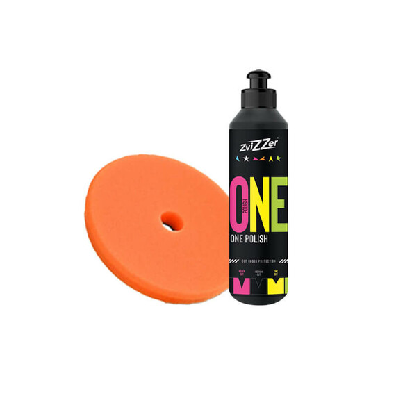 ZviZZer One Polish 250ml + ZviZZer Thermo Trapez Pad Orange 140/20/125 one step - zestaw