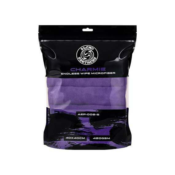 Blend Brothers CHARMIE Purple Endless Wipe Microfiber 40x40cm 5szt - wszechstronna mikrofibra bezszwowa