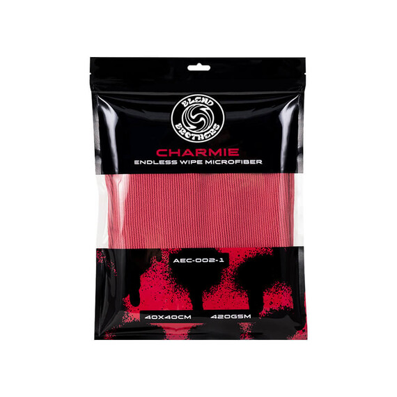 Blend Brothers CHARMIE Red Endless Wipe Microfiber 40x40cm - wszechstronna mikrofibra bezszwowa