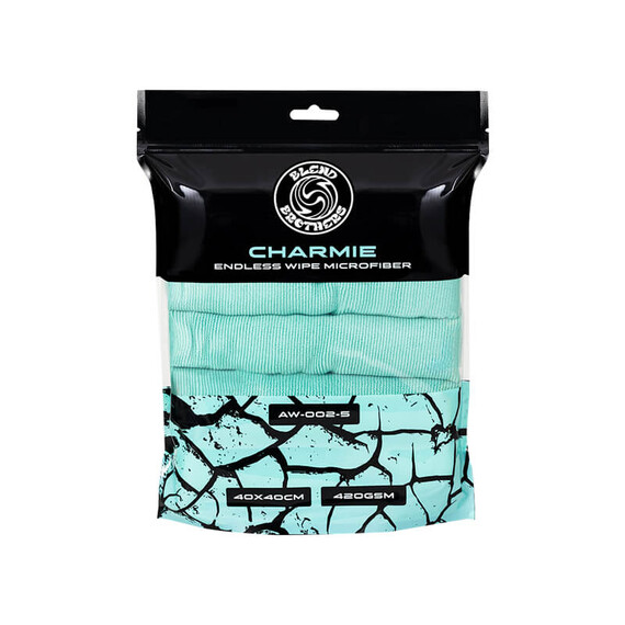 Blend Brothers CHARMIE Turquoise Endless Wipe Microfiber 40x40cm 5szt - wszechstronna mikrofibra bezszwowa