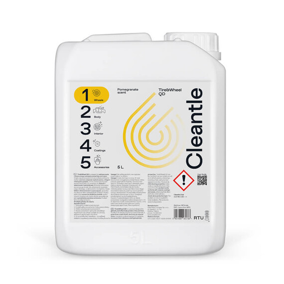 Cleantle Tire & Wheel QD 5L - preparat do nabłyszczenia i zabezpieczenia opon oraz felg