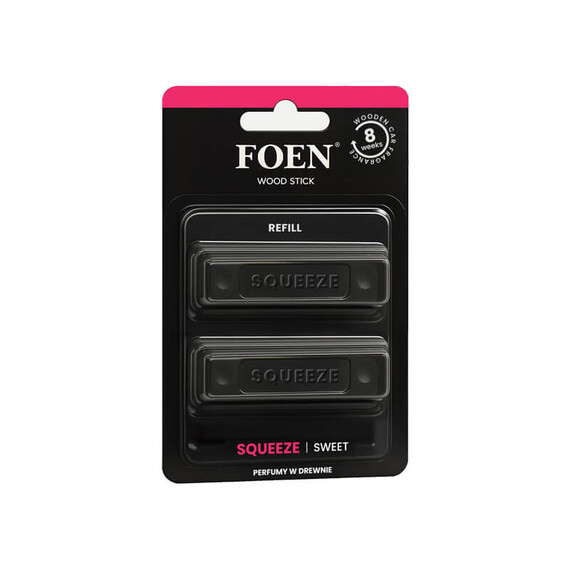 Foen Wood Stick Squeeze Refill - zestaw 2 wkładów do zapachu samochodowego do kratki nawiewu
