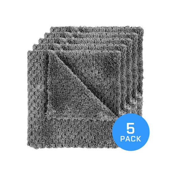 FX PROTECT STEEL GREY 40x40cm 350gsm - zestaw 5 hybrydowych mikrofibr do osuszania i wykańczania