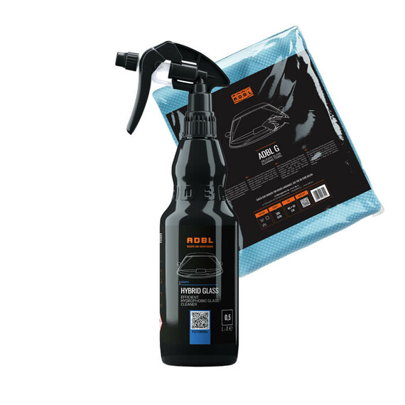 Adbl Hybrid Glass 500ml + ADBL G - płyn i mikrofibra do szyb