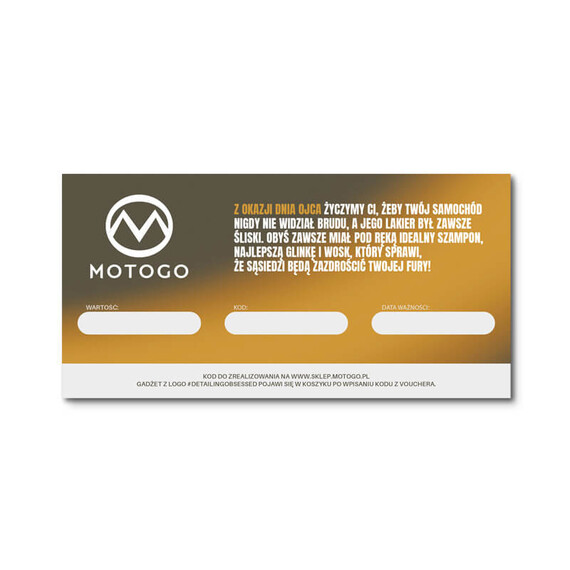 MOTOGO Karta Podarunkowa 300zł - Dzień Ojca