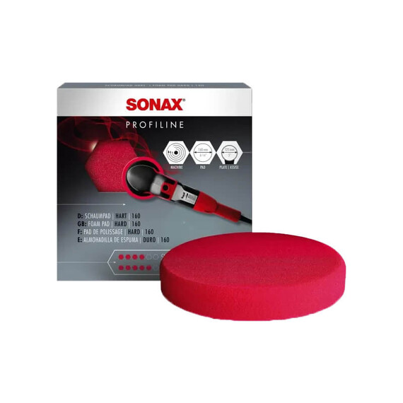 Sonax pad polerski czerwony twardy 160mm - do maszyn rotacyjnych mocno ścierny
