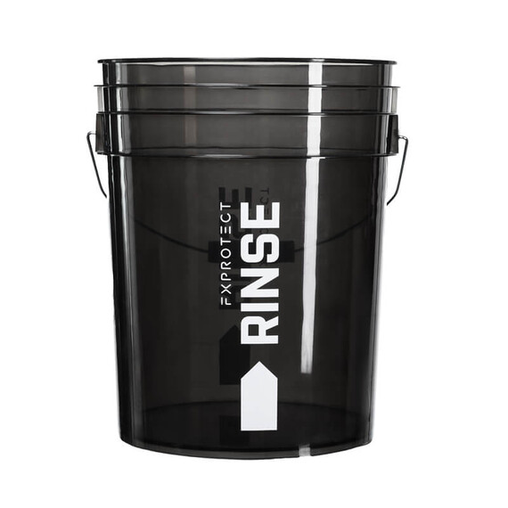 FX PROTECT WASH BUCKET RINSE BLACK 20L - czarne wiadro z miarką do mycia auta