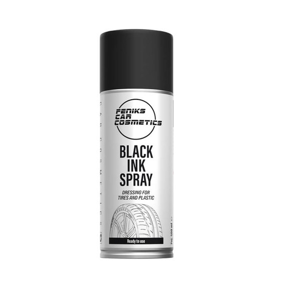 Feniks Car Cosmetics Black Ink Spray 500ml - dressing do opon i plastiku