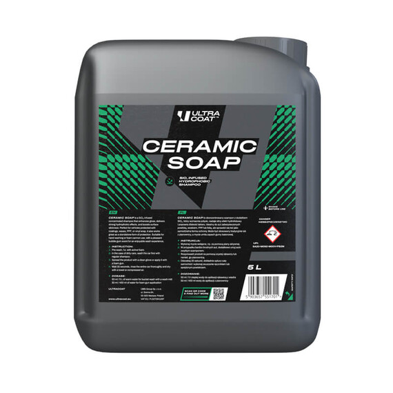 Ultracoat Ceramic Soap 5L - skoncentrowany hydrofobowy szampon z SiO2