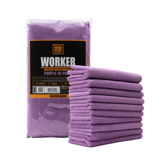 Work Stuff Worker Purple 40x40cm 10-pack - mikrofibra do czyszczenia i pielęgnacji