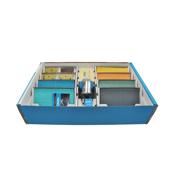 Kovax Proma-X 70x108mm - szlifierka pneumatyczna z zestawem wstęg Assilex/Bufflex