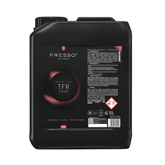 Fresso TFR Traffic Film Remover Sour 5L - silnie skoncentrowany kwasowy środek do mycia wstępnego
