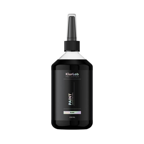Kiurlab Pro Leather and Vinyl Paint Black 250ml - farba do renowacji skóry i winylu