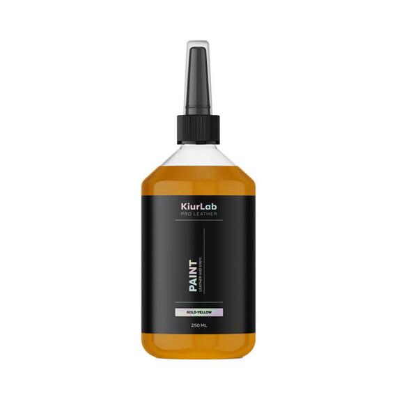 Kiurlab Pro Leather and Vinyl Paint Gold Yellow 250ml - farba do renowacji skóry i winylu