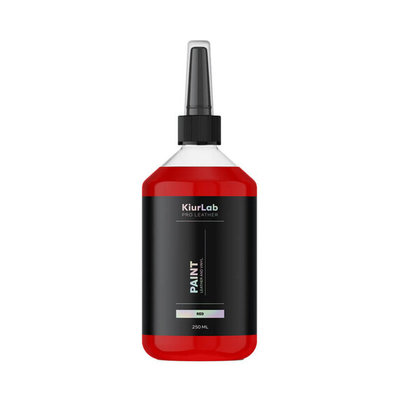 Kiurlab Pro Leather and Vinyl Paint Red 250ml - farba do renowacji skóry i winylu