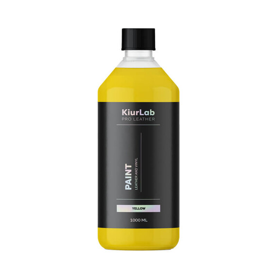 Kiurlab Pro Leather and Vinyl Paint Yellow 1L - farba do renowacji skóry i winylu
