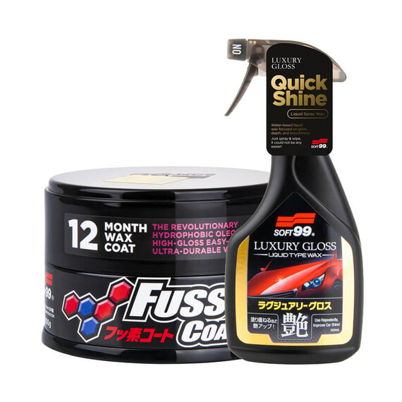 Soft99 Fusso Coat 12 Months Dark + Luxury Gloss 500ml - zestaw ochronny do ciemnych lakierów