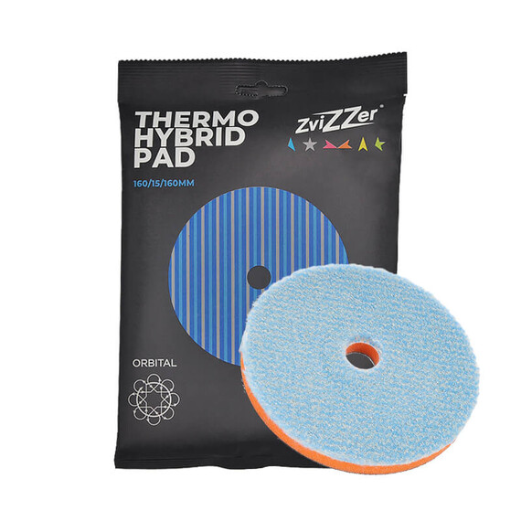 ZviZZer THERMO HYBRID WOOL PAD 160/15/160mm - agresywne hybrydowe futro polerskie na DA