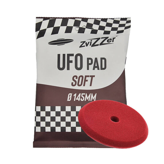 ZviZZer THERMO UFO PAD BORDEAUX SOFT 145/20/125mm - bordowa gąbka polerska miękka