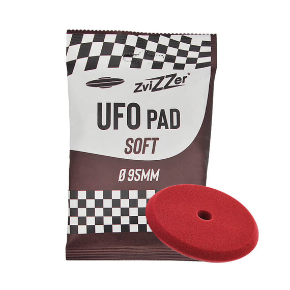 ZviZZer THERMO UFO PAD BORDEAUX SOFT 95/20/75mm - bordowa gąbka polerska miękka