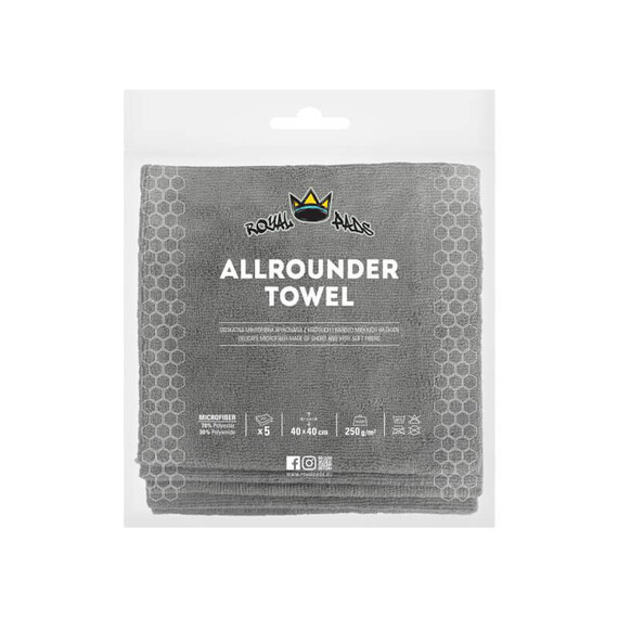 Royal Pads Allrounder Towel 5pack 40x40cm 250gsm - zestaw 5 szarych mikrofibr